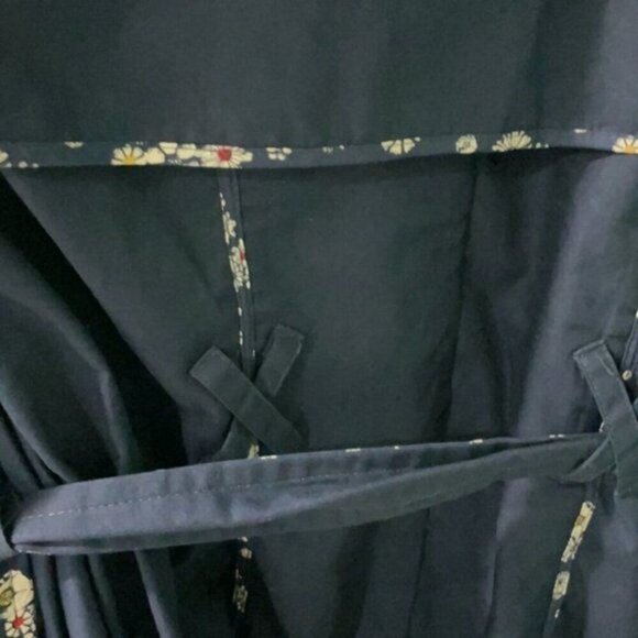 Jason Wu for Target Trench Coat Navy Blue and Floral M - Picture 8 of 13